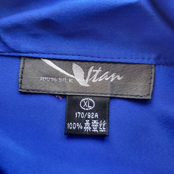 Taiquan/Tai chi Chinese Sapphire Blue Embroidered Dragon Taifu Kimono (Size: XL) - Picture 2 of 16